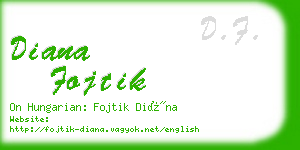 diana fojtik business card